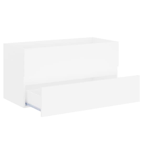 Tvättställsskåp vit 90x38,5x45 cm konstruerat trä