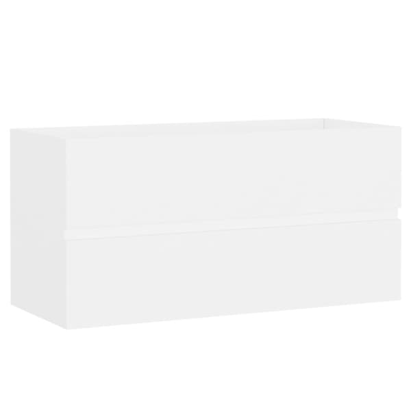 Tvättställsskåp vit 90x38,5x45 cm konstruerat trä