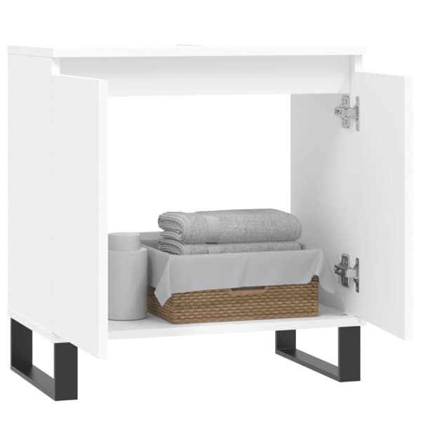 badeværelsesskab 58x33x60 cm konstrueret træ hvid