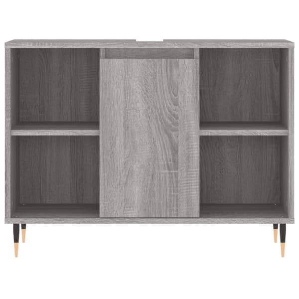 badeværelsesskab 80x33x60 cm konstrueret træ grå sonoma-eg
