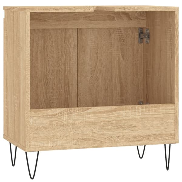 badeværelsesskab 58x33x60 cm konstrueret træ sonoma-eg