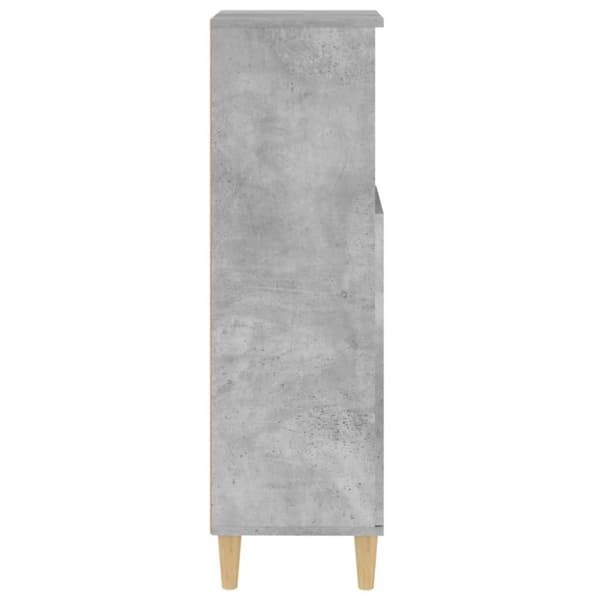 badeværelsesskab 30x30x100 cm konstrueret træ betongrå