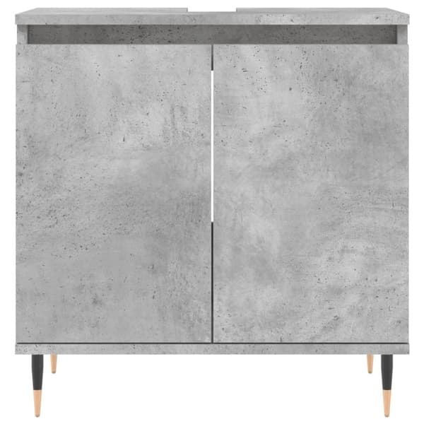 Badrumsskåp betonggrå 58x33x60 cm konstruerat trä