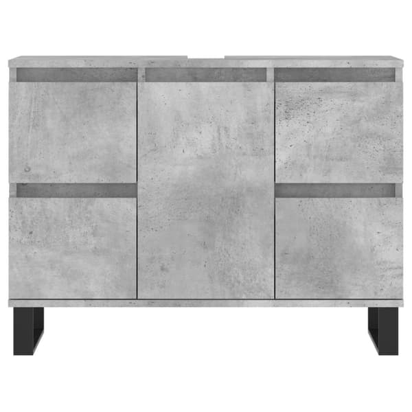 badeværelsesskab 80x33x60 cm konstrueret træ betongrå