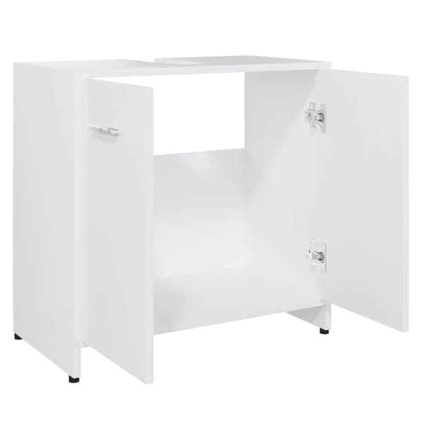 Badrumsskåp vit 60x33x61 cm konstruerat trä