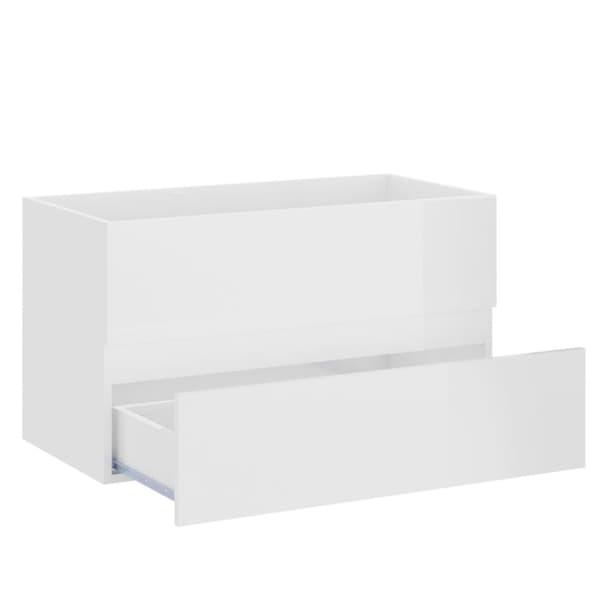 Tvättställsskåp vit högglans 80x38,5x45 cm konstruerat trä