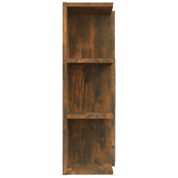 Spegelskåp för badrum rökfärga ek 80x20,5x64 cm konstruerat trä