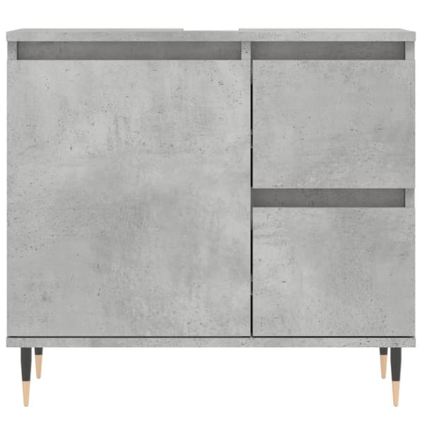 badeværelsesskab 65x33x60 cm konstrueret træ betongrå