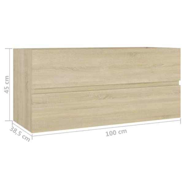 Tvättställsskåp sonoma-ek 100x38,5x45 cm konstruerat trä