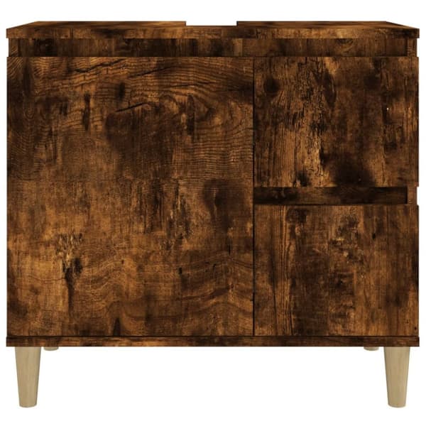 badeværelsesskab 65x33x60 cm konstrueret træ røget egetræ