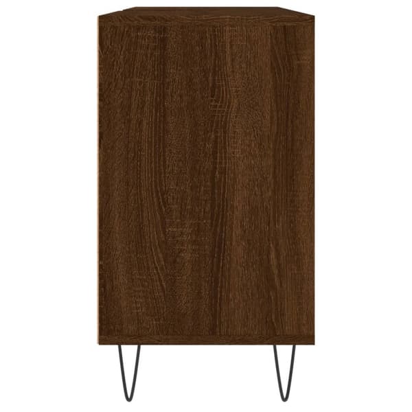 badeværelsesskab 80x33x60 cm konstrueret træ brun egetræsfarve