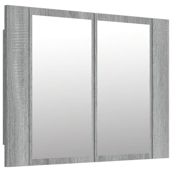 LED peilikaappi harmaa Sonoma 60x12x45 cm tekninen puu