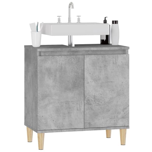 underskab til håndvask 58x33x60 cm konstrueret træ betongrå