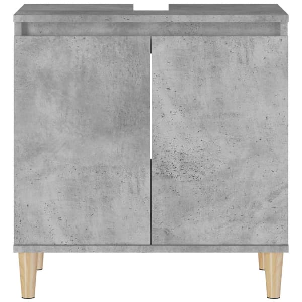 underskab til håndvask 58x33x60 cm konstrueret træ betongrå