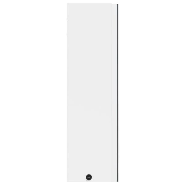 badeværelsesskab med spejl og LED-lys 60x13x52 hvid