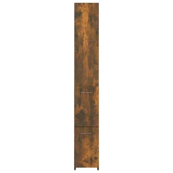badeværelsesskab 25x26,5x170 cm konstrueret træ røget egetræ