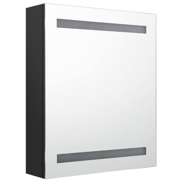 LED kylpyhuoneen peilikaappi musta 50x14x60 cm