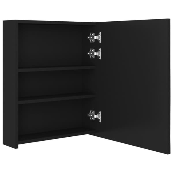 LED kylpyhuoneen peilikaappi musta 50x14x60 cm