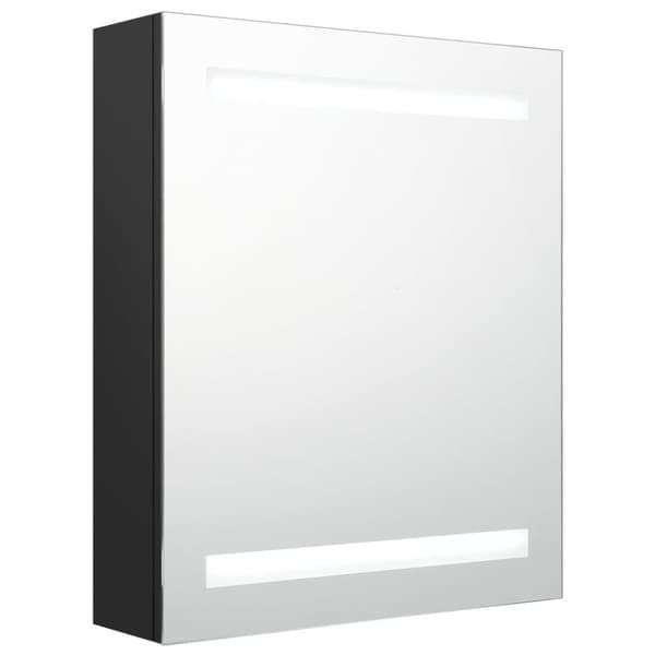 LED kylpyhuoneen peilikaappi musta 50x14x60 cm
