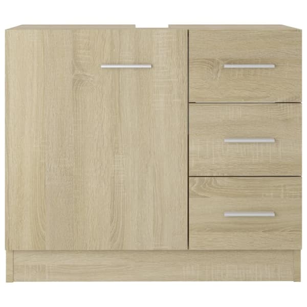 Tvättställsskåp sonoma-ek 63x30x54 cm konstruerat trä