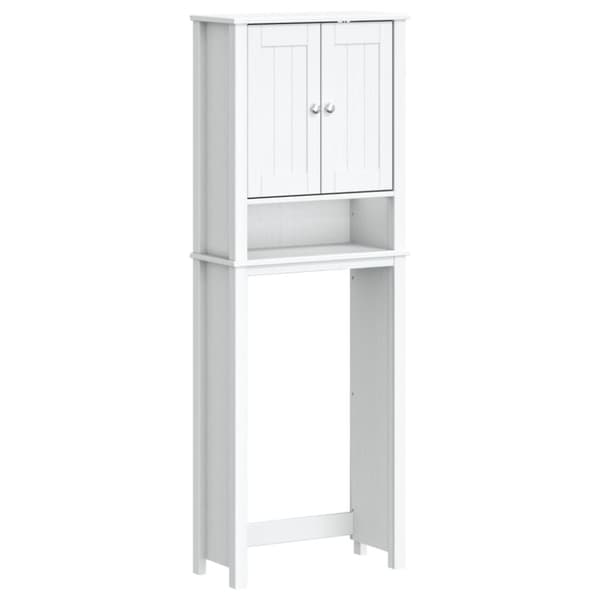 opbevaringsskab til toilet BERG 60x27x164,5 cm massivt træ hvid