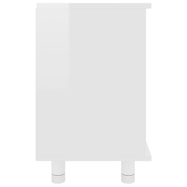 Kylpyhuonekaappi korkeakiilto valk. 60x32x53,5 cm tekninen puu