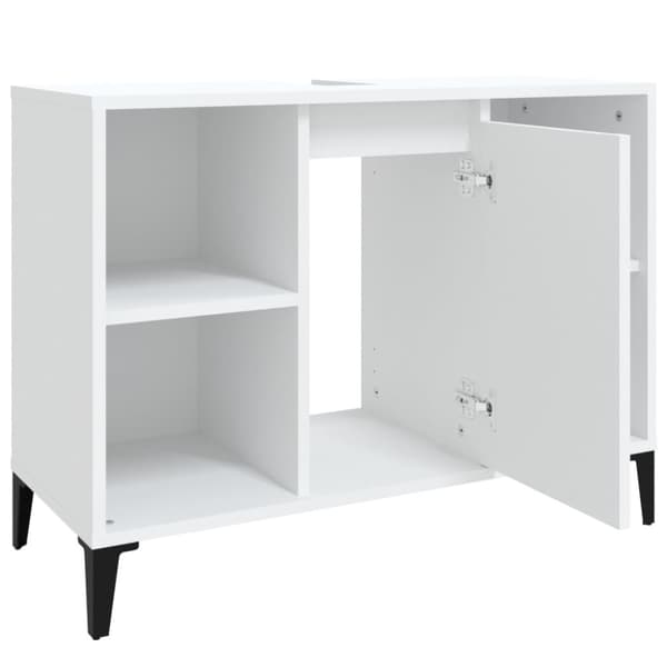 underskab til håndvask 80x33x60 cm konstrueret træ hvid