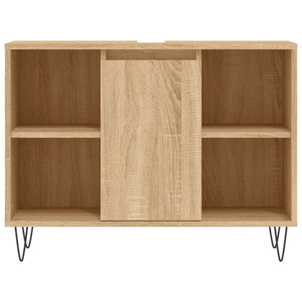 badeværelsesskab 80x33x60 cm konstrueret træ sonoma-eg