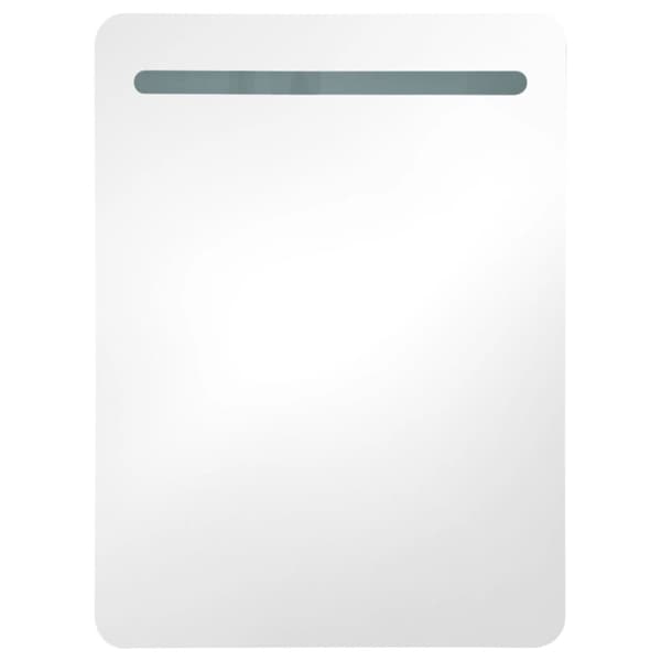 LED kylpyhuoneen peilikaappi valkoinen ja tammi 60x11x80 cm