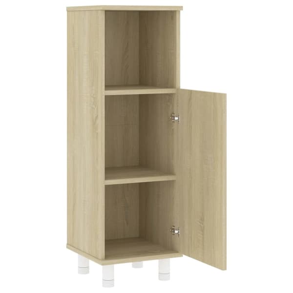 badeværelsesskab 30x30x95 cm konstrueret træ sonoma-eg