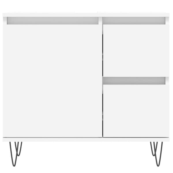 badeværelsesskab 65x33x60 cm konstrueret træ hvid