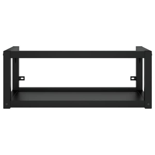 Seinäkiinnitettävä pesualtaan kehys musta 79x38x31 cm rauta