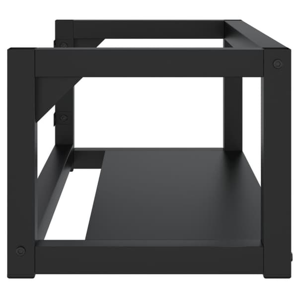 Seinäkiinnitettävä pesualtaan kehys musta 79x38x31 cm rauta