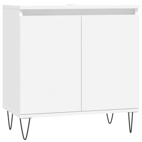 Badrumsskåp vit 58x33x60 cm konstruerat trä