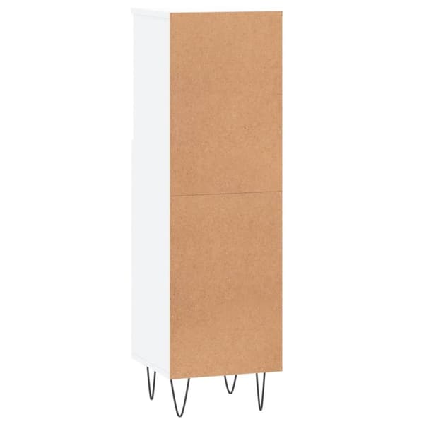 Badrumsskåp vit 30x30x100 cm konstruerat trä