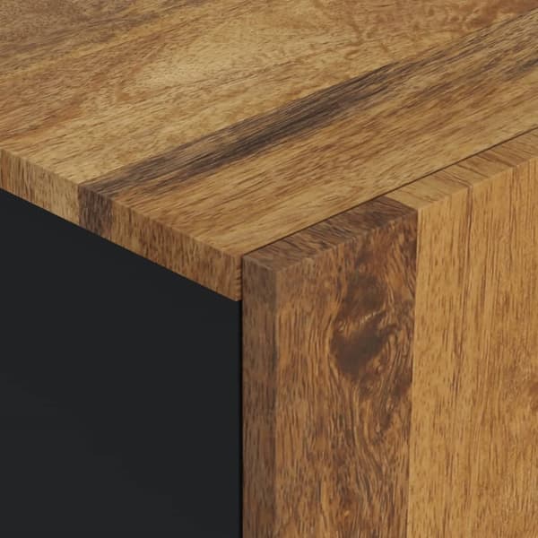 væghængt badeværelsesskab 38x33x48 cm massivt mangotræ