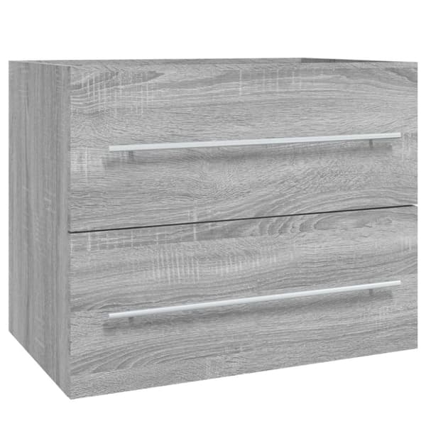 badeværelsesskab 60x38,5x48 cm konstrueret træ grå sonoma-eg