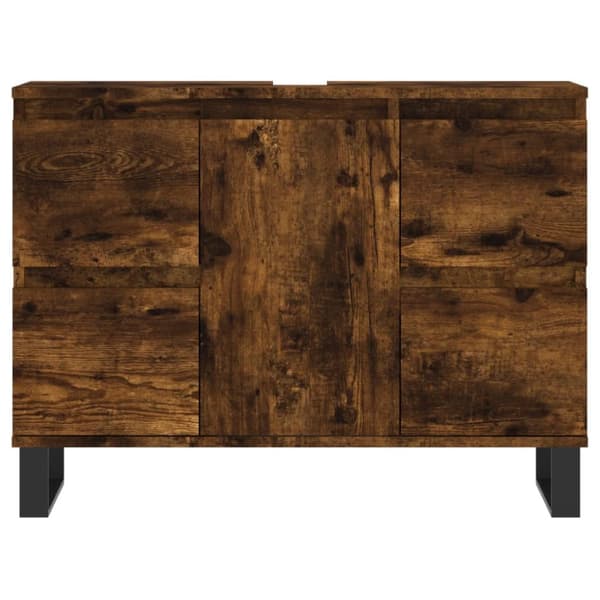 Kylpyhuoneen kaappi savutammi 80x33x60 cm tekninen puu