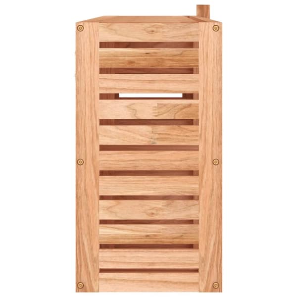 Spegelskåp 80x17x34 cm massivt valnötsträ