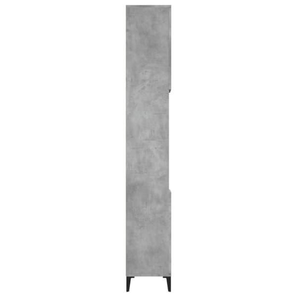 badeværelsesskab 30x30x190 cm konstrueret træ betongrå