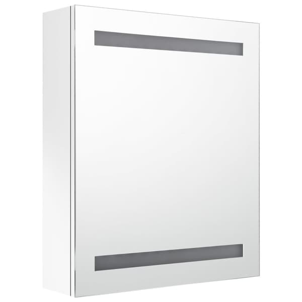 LED kylpyhuoneen peilikaappi kiiltävä valkoinen 50x14x60 cm