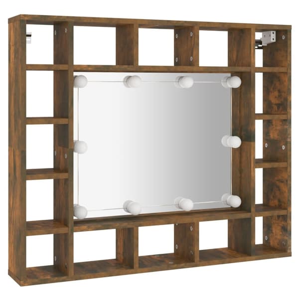 Peilikaappi LED-valoilla savutammi 91x15x76,5 cm