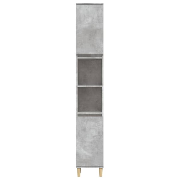 badeværelsesskab 30x30x190 cm konstrueret træ betongrå