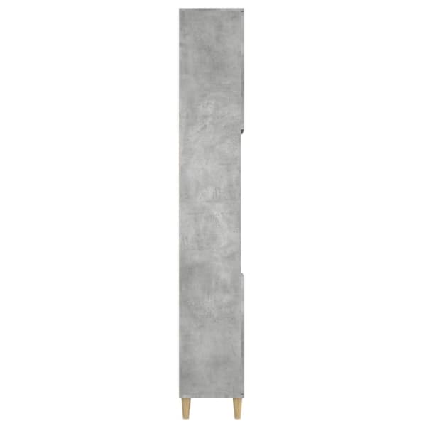 badeværelsesskab 30x30x190 cm konstrueret træ betongrå