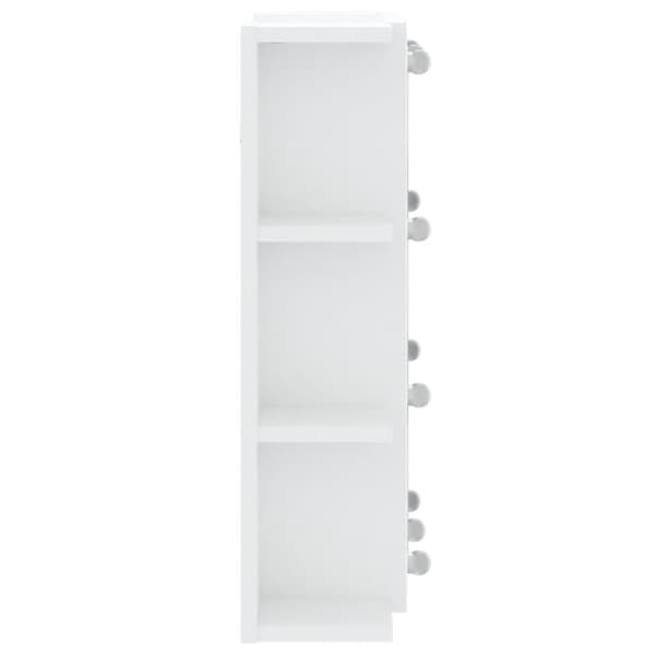Peilikaappi LED-valoilla valkoinen 70x16,5x60 cm