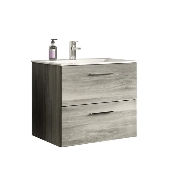 York vaskeskap 60cm 2 skuffr røykfarget.
