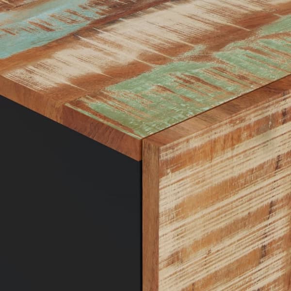 væghængt badeværelsesskab 38x33x58 cm massivt genbrugstræ