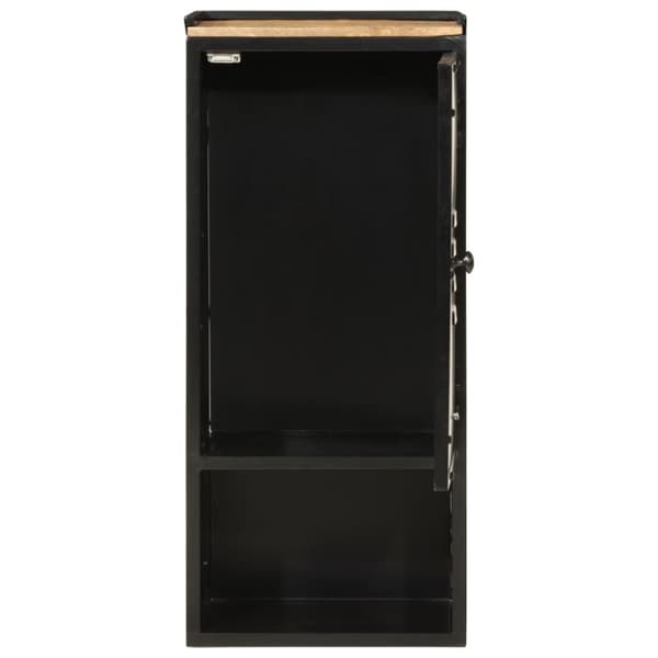 Kylpyhuoneen kaappi 40x27x90 cm rauta ja täysi mangopuu