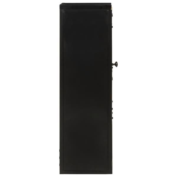 Kylpyhuoneen kaappi 40x27x90 cm rauta ja täysi mangopuu
