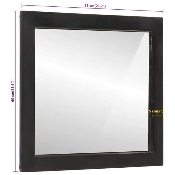 badeværelsesskab 55x1x60 cm glas og massivt mangotræ